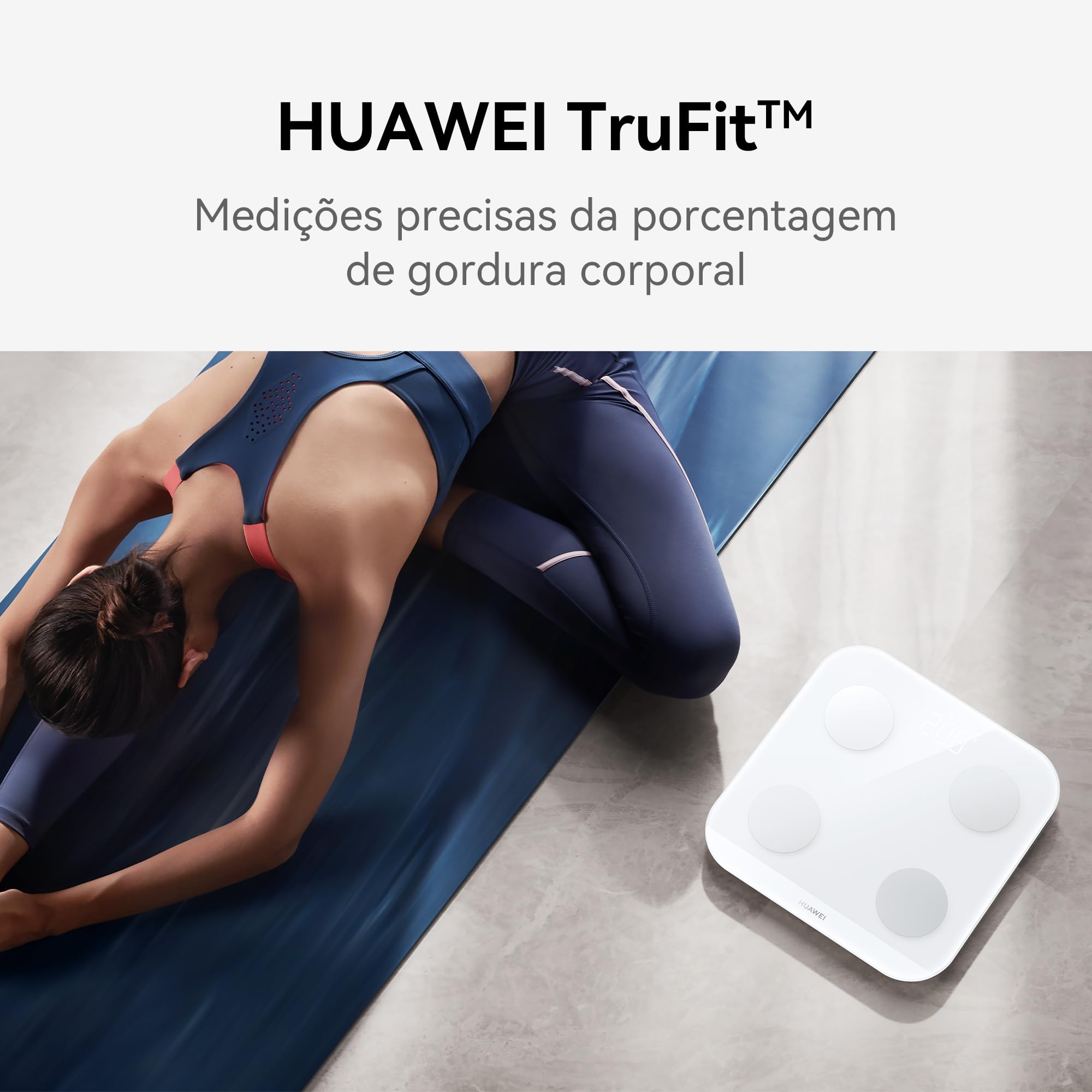 Huawei Escala 3 Cuerpo Inteligente Análisis de Composición Corporal IMC, Bluetooth, Multiusuario, Android e iOS, Blanco
