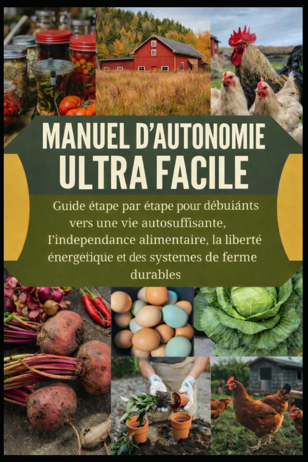 MANUEL D'AUTONOMIE ULTRA FACILE: Guide étape par étape pour débutants vers une vie autosuffisante, l'indépendance alimentaire, la liberté énergétique et des systèmes de ferme durables