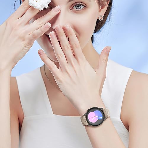 Miniatura 5 de Correas con grabado floral compatibles con Samsung Galaxy Watch 65Watch 4 de 1.575 in y 1.732 in para mujer, Samsung Galaxy Watch 5 Pro de 1.772