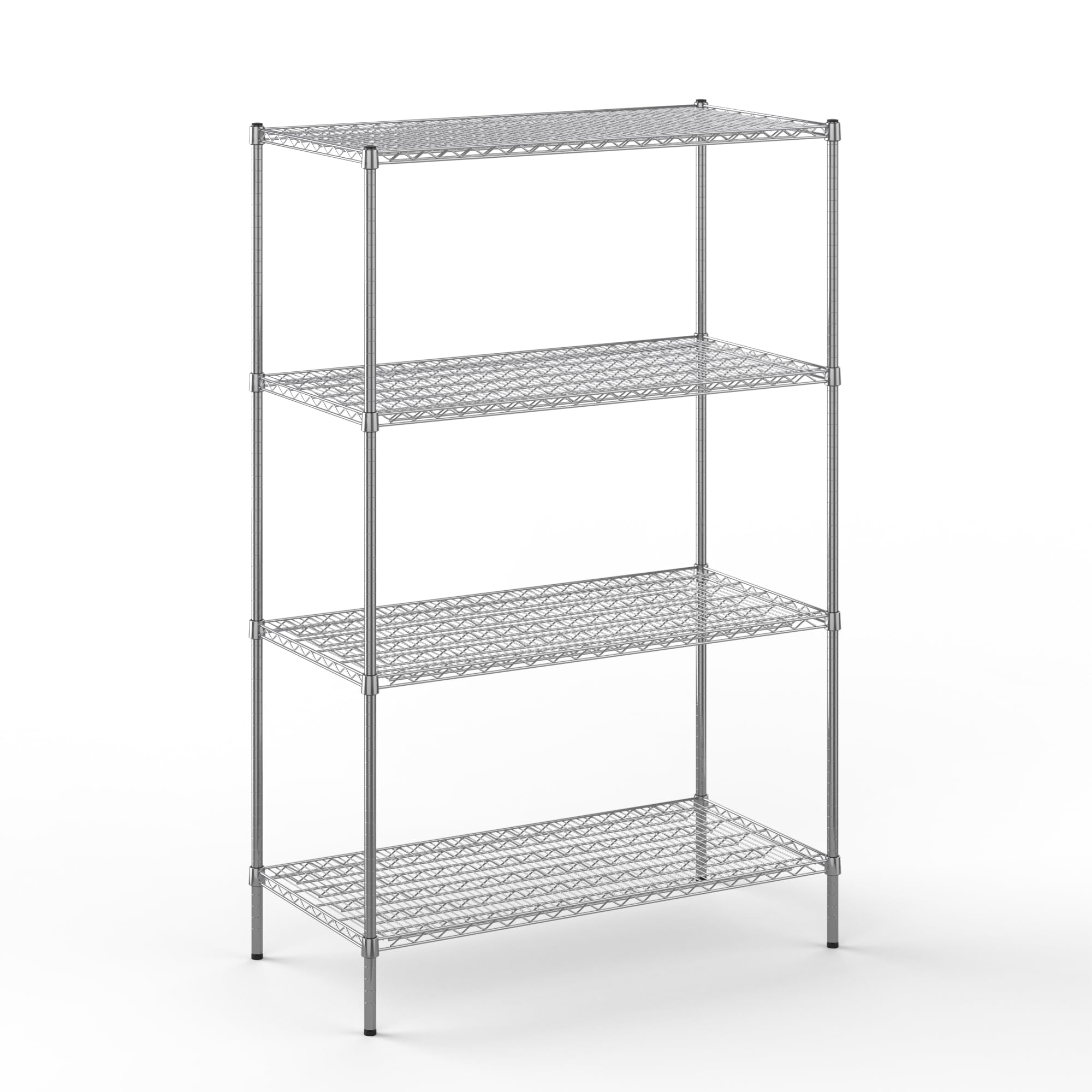 24" Deep x 48" Wide x 74" Height Wire Shelving Kit | 4-Tier | NSF Commercial Storage Rack Unit