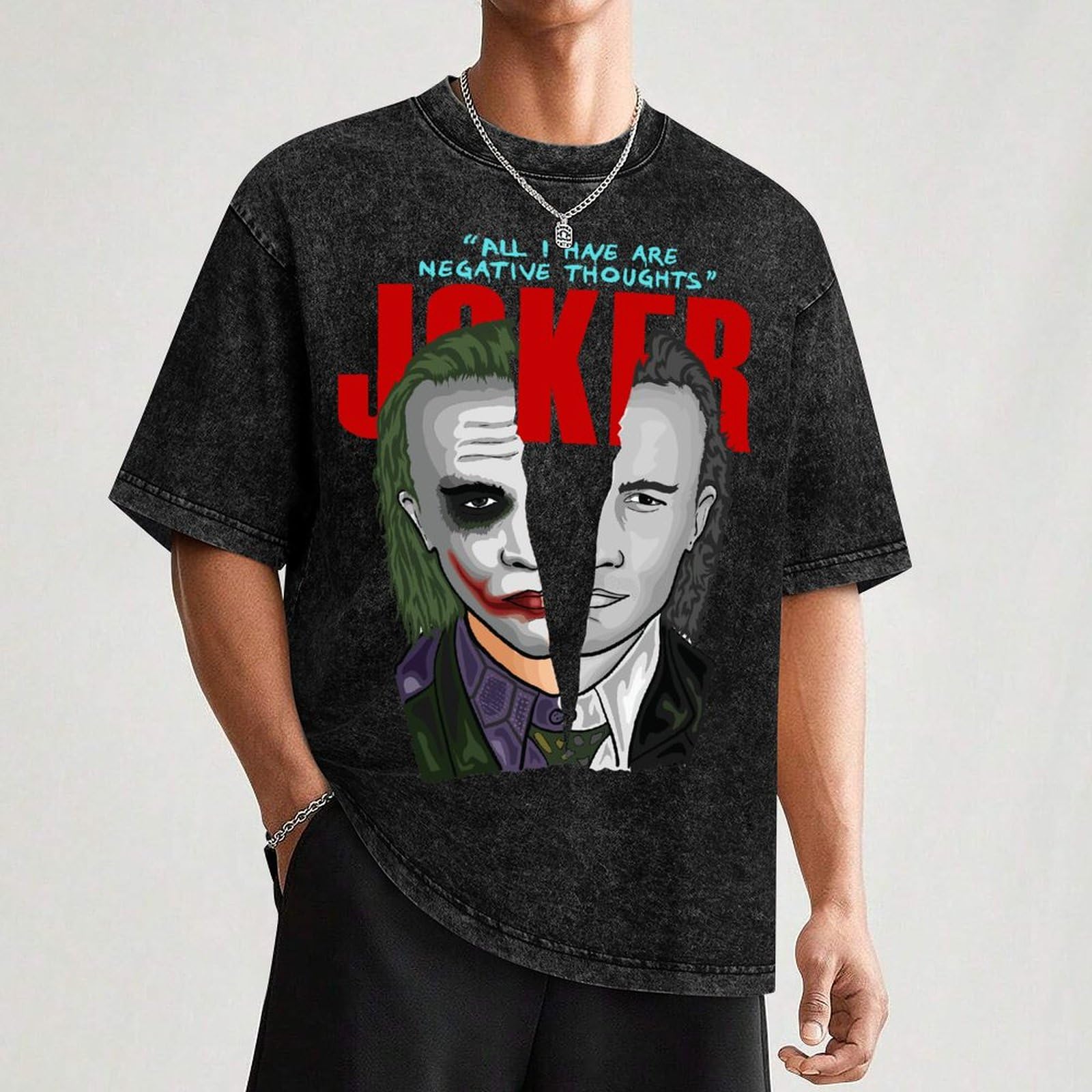 Amazon.co.jp: ジョーカー Tシャツ メンズ 半袖 綿 大きいサイズ 夏服 
