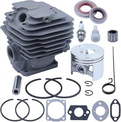 Mtanlo Cylinder Piston Kit For Stihl 028 Super 028AV 028WB Chainsaw Gaskets Seal , 46mm Cylinder Piston Kit, Cylinder Gasket, Muffler Gasket, Carb Gasket, Spring, Needle Bearing, Spark Plug
