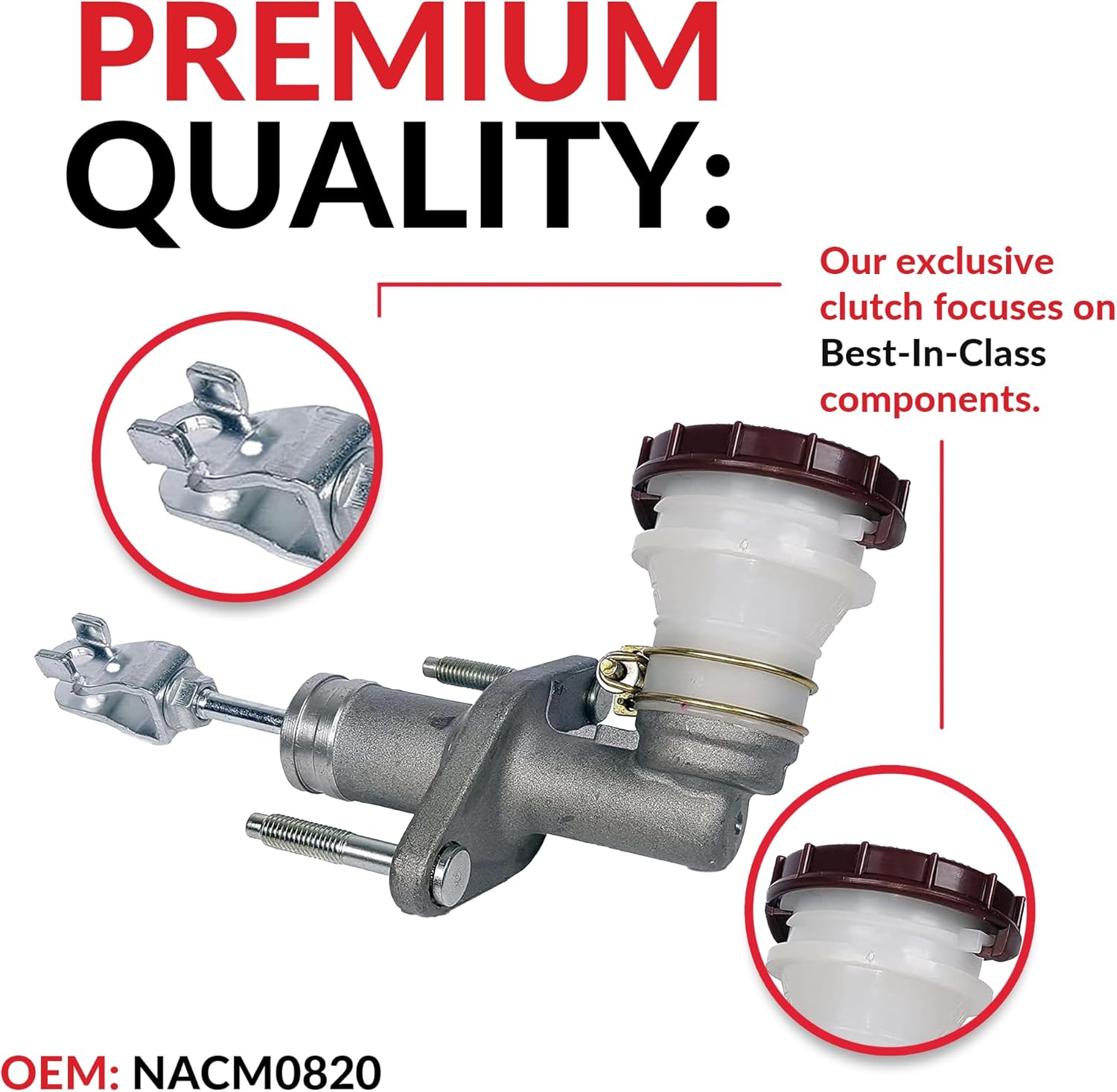 Clutch Master Cylinder compatible with Honda S2000 Base Cr Convertible 2-Door 2000-2009 2.0L 1997Cc L4 2.2L 2157Cc L4 Gas Dohc Naturally Aspirated (2.0L F20C; 2.2L F22C)