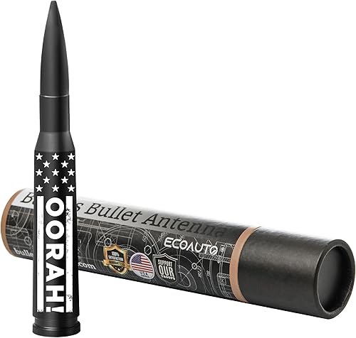 Miniatura 35 de 50 Cal Badass Bullet Antenna se adapta a Jeep Wrangler JK y JL de (2007 para accesorios Jeep Wrangler y Gladiator), seguro para lavado de autos