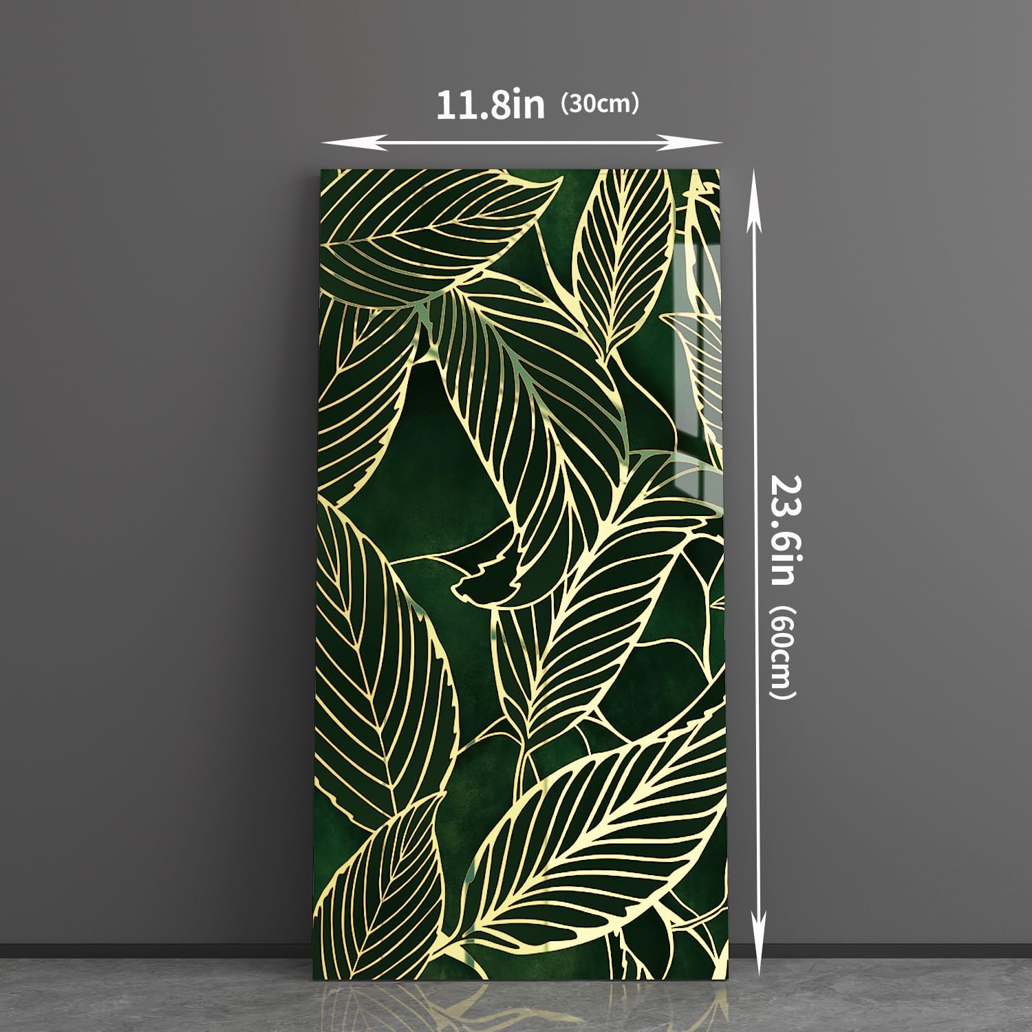 Haimin Wall Panels Peel and Stick 10 Pieces 23.6x11.8in (19.4 Sq. Ft. Coverage) Lightweight Backsplash Marble Look Tile (not Real Marble) Ideal for Kitchen Bathrooms Living Rooms Bedrooms Green Gold-012