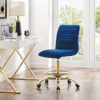 Vista 2 de Modway Escritorios y sillas de oficina en casa Ripple, color azul marino dorado