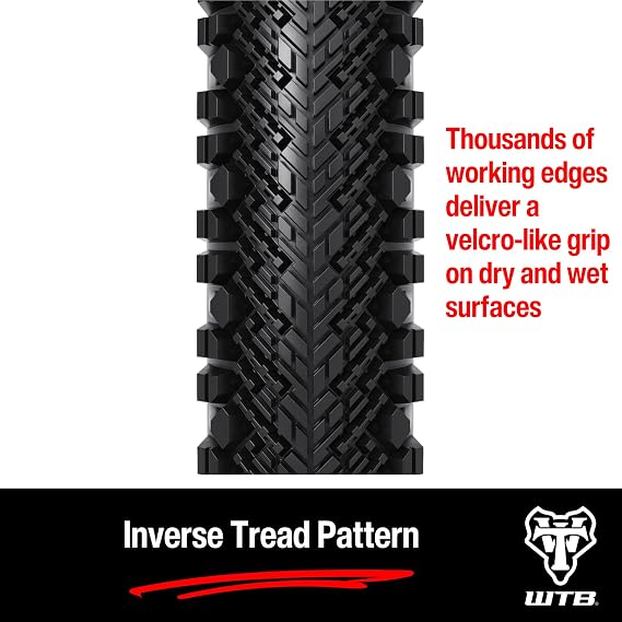 WTB Venture Gravel Bike Tire (700 x 40) Tubeless Folding - Light & Fast Rolling - Gravel & Bikepacking (Black/Tan)
