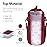 sportsnew Water Bottle Holder with Strap 32oz 40oz Insulated Water Bottle Carrier Sling Bag with Phone Pocket Tumbler Bag Cup Sleeve Crossbody Pouch for Walking Hiking Travelling Carrying, Red