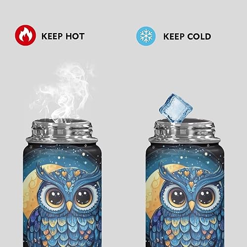 Miniatura 9 de ZOUTAIRONG Galaxy Wolf - Botella de agua deportiva de 20 onzas, botella de agua aislada a prueba de fugas, botella de gimnasio de acero inoxidable,