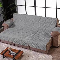 PROTETOR PARA SOFÁ RETRÁTIL E RECLINÁVEL DE 3 LUGARES DE 1 METRO CADA 3m x 2,40m COM BOLSO LATERAL (Cinza)