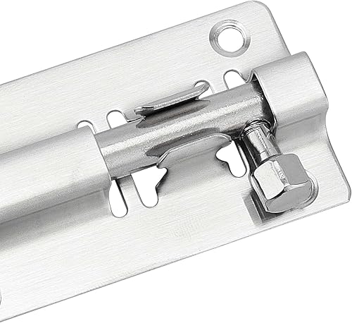 Miniatura 3 de SINJEUN Paquete de 30 pernos de barril de 3 pulgadas, cerradura deslizante de acero inoxidable, pestillo de puerta grueso con 120 tornillos de