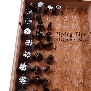 Cake Decorating Tips Storage Box DIY Cake Flower Nails for Icing Piping Tips Container 200 Pieces, NOT INCLUDE BOX