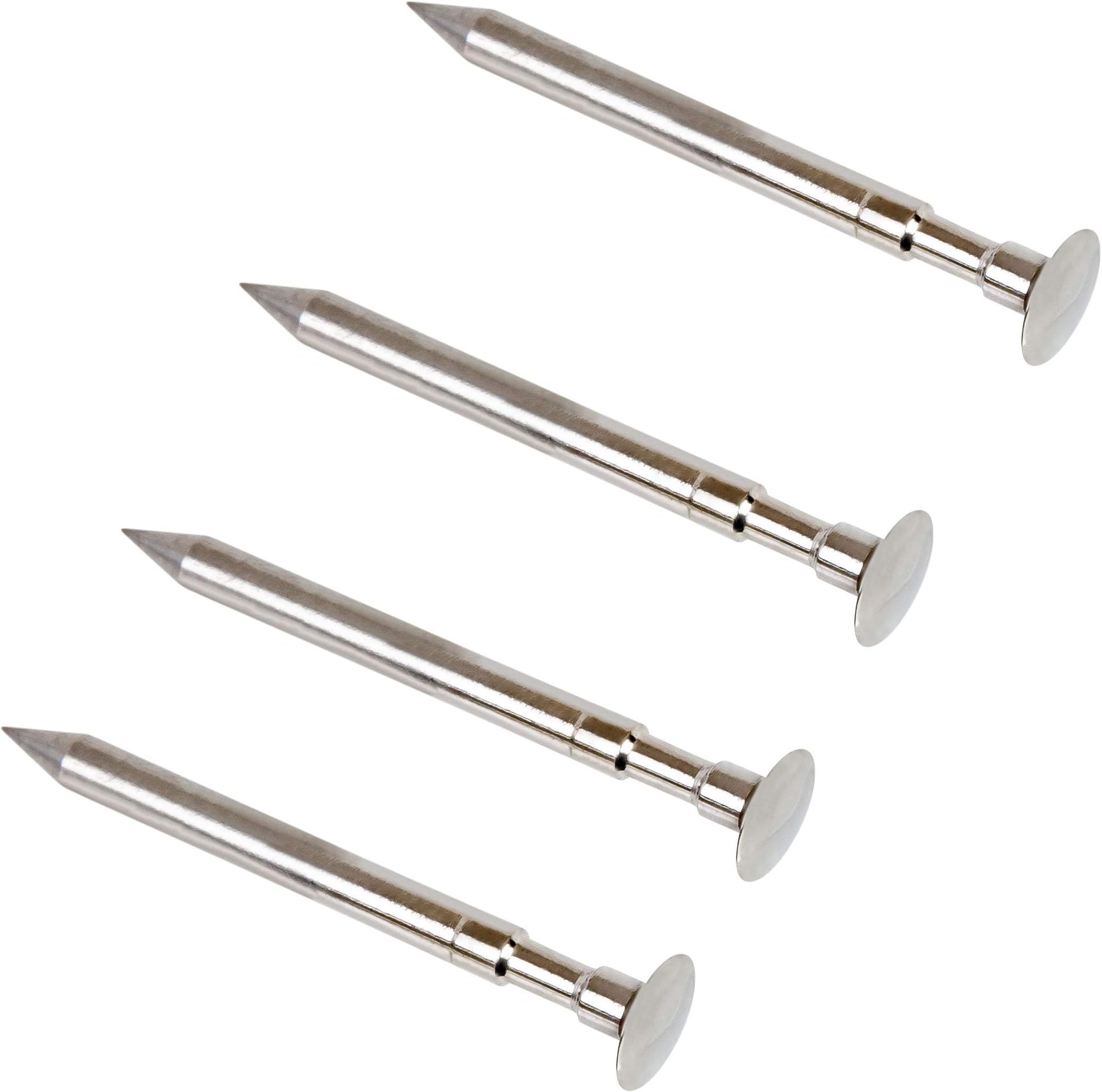 Red Dirt DerbyPinewood Car Machined, Polished and Grooved Axles - (4 Axles) - Groove Plus Angled Head Reduces Friction While Increased Diameter Reduces Wheel Wobble thereby Increasing Speed