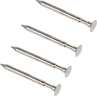 Red Dirt Derby Pinewood Car Machined, Polished and Grooved Axles - (4 Axles) - Groove Plus Angled Head Reduces Friction While Increased Diameter Reduces Wheel Wobble thereby Increasing Speed