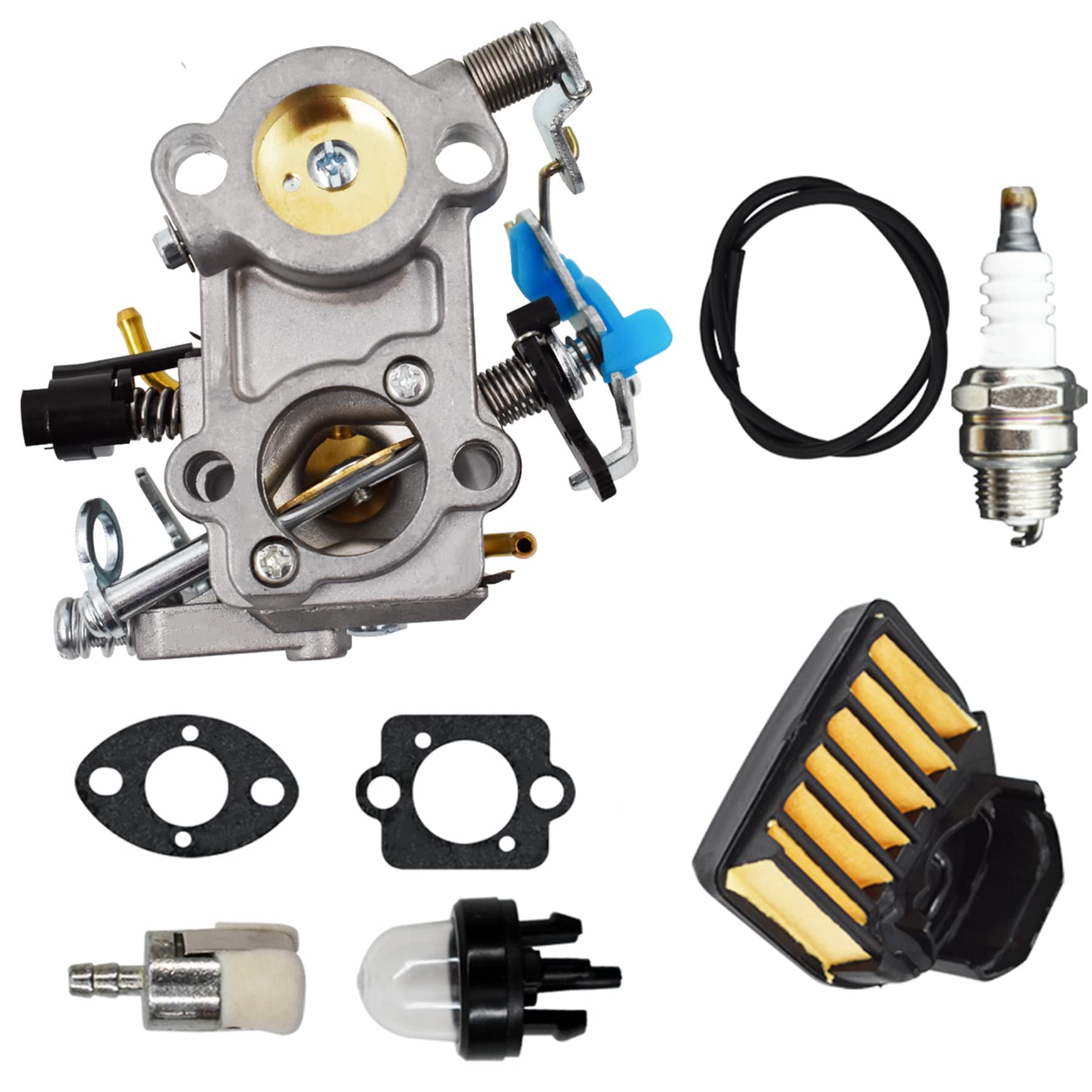 Vergaser-Kit Für Rancher Kettensägen 455, 455E, 460, 461 – Komplett Mit Filter, Zündkerze & Dichtungen