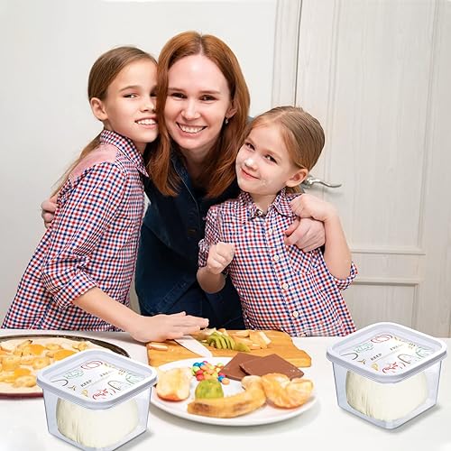 Miniatura 8 de Caja pequeña de prueba de masa de pizza con tapas de sellado, juego de 6 recipientes para masa de pizza con tapas