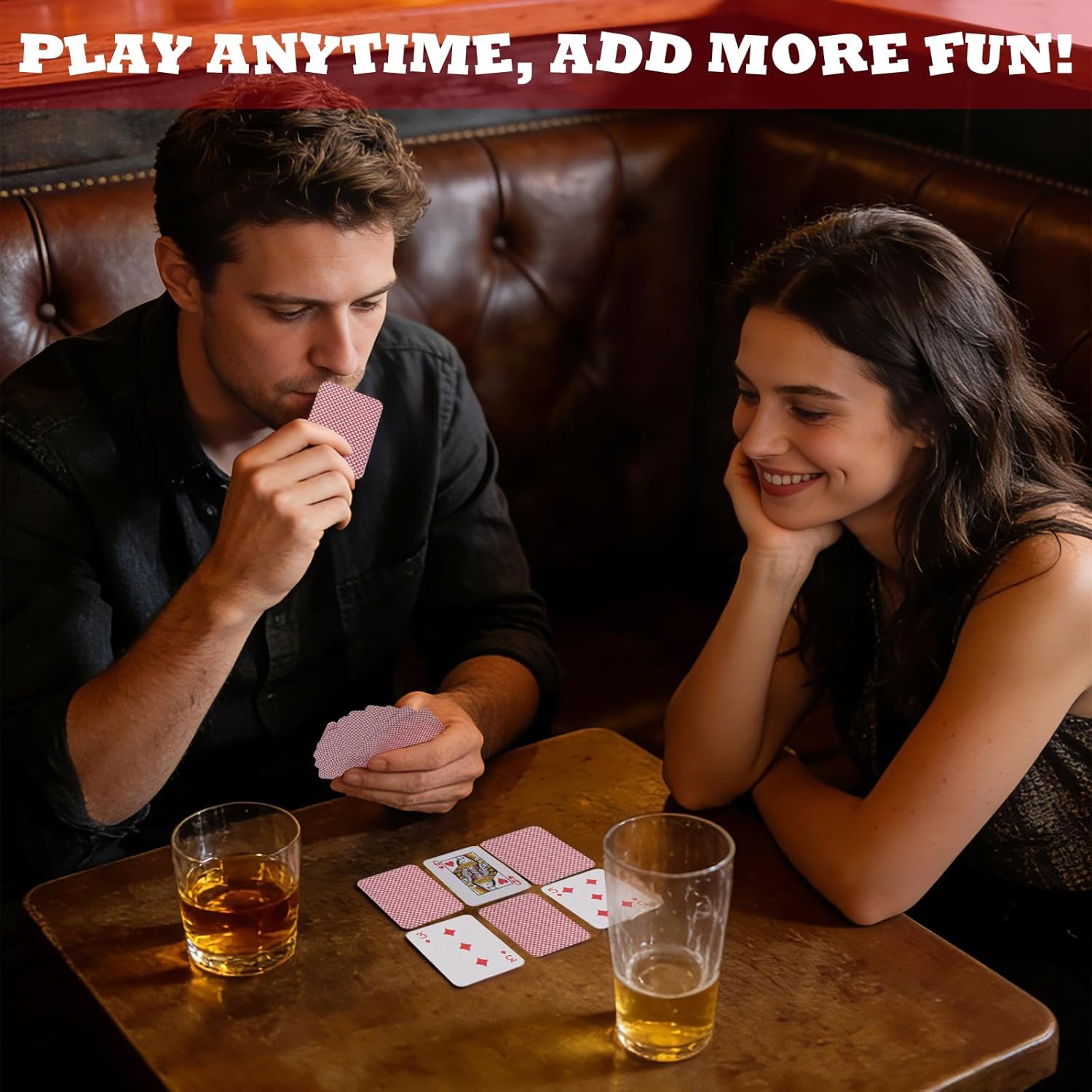 3 Pack Playing Cards, Fun & Portable Mini Playing Cards 1.5x1.1 Inch, Cute & Durable Small Deck of Cards for Game Nights, Camping, Parties, and On-the-Go Entertainment
