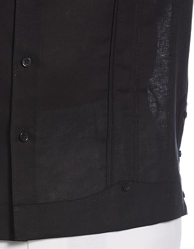 Miniatura 4 de Cubavera Camisa de manga corta con botones y mezcla de lino para hombre