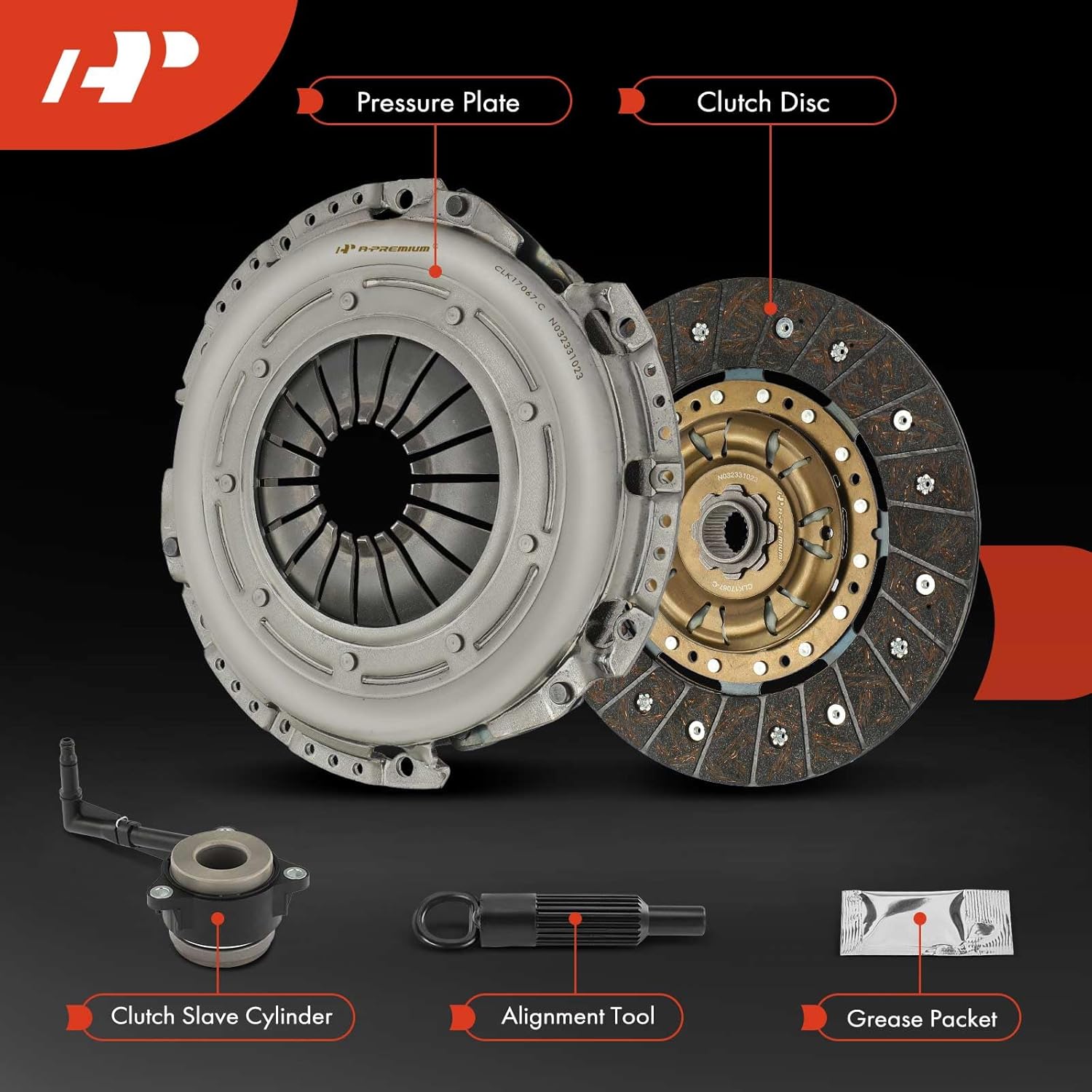 A-Premium Transmission Clutch Kit Compatible with Volkswagen Jetta 2006-2008, Passat 2006-2008, Eos 2007-2009, GTI 2006-2008 & A3 2006-2008, 2.0L
