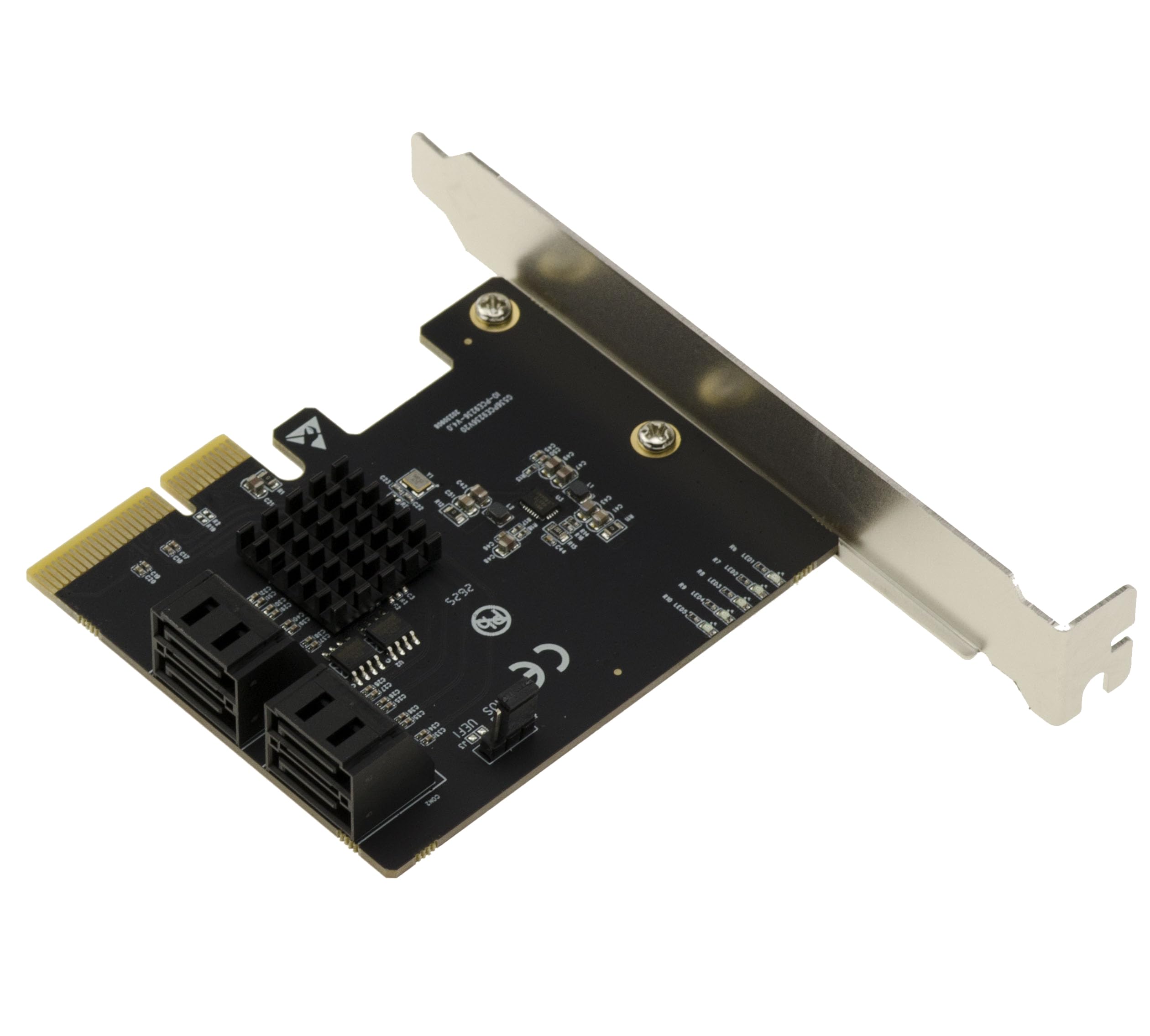 KALEA-INFORMATIQUE Karta kontrolera PCIe 4 porty SATA 3 6G z obsługą UEFI chipset Marvell 88SE9236 - Hardware Raid 0 1 10