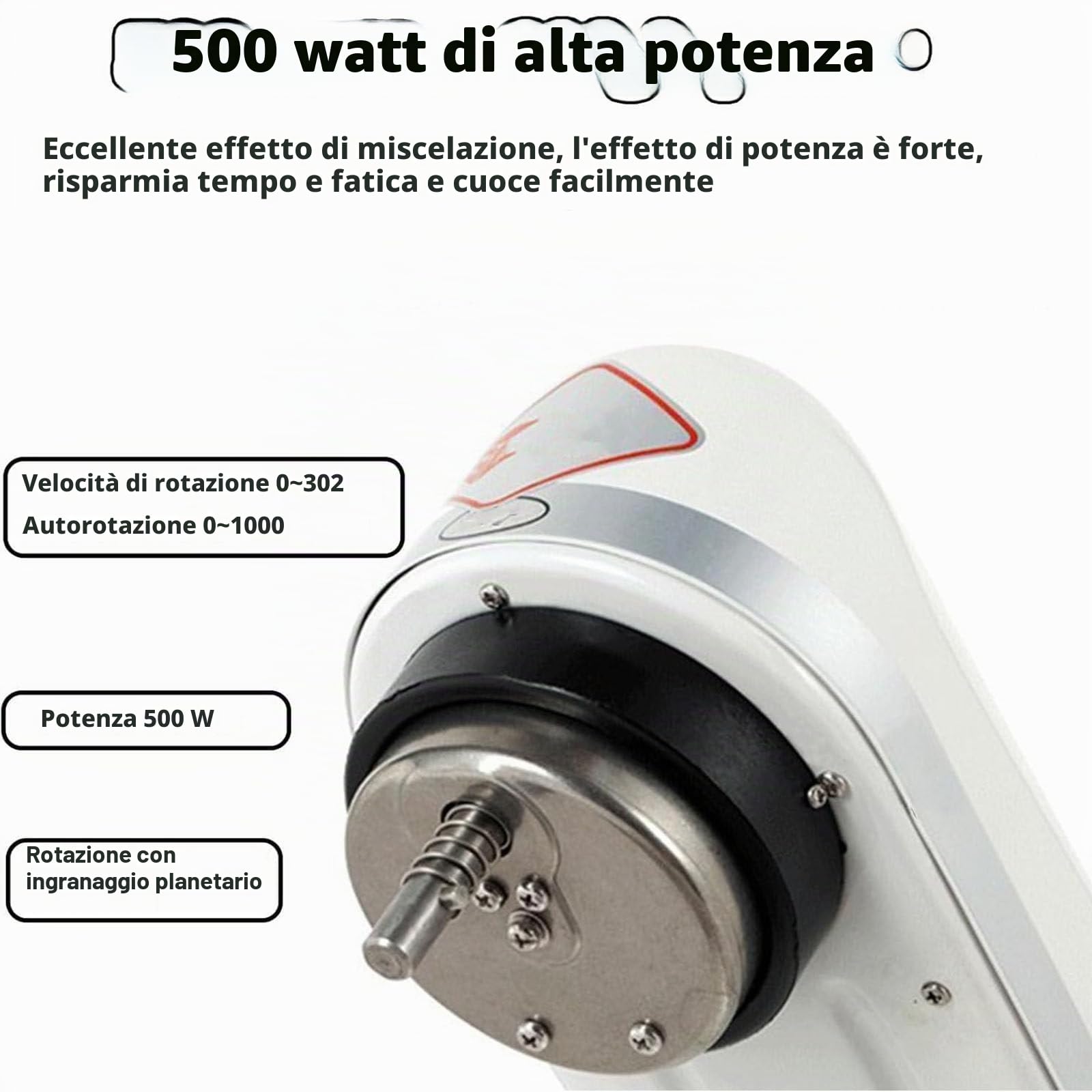 PixCy Impastatrice Planetaria,Ciotola 5 L/7L/10L,Accessori - Frusta,Gancio Impastare E Mescolatore,Impastatrice per Pizza,Pane E Dolci - Perfetta per Ogni Cucina 5L-White