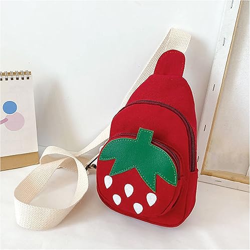 Miniatura 5 de Erinaco Bolso de hombro de fruta de fresa transparente Mochila Mochila casual Daypack, Rojo oscuro, Mochilas Daypack