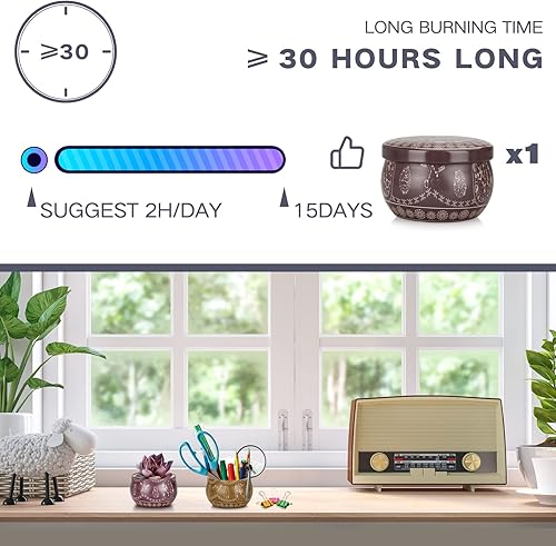 Miniatura 4 de Paquete de 6 velas perfumadas, 6 velas grandes de 5.8 onzas, velas aromáticas para el hogar, velas de soja de larga duración de 250 horas, velas en