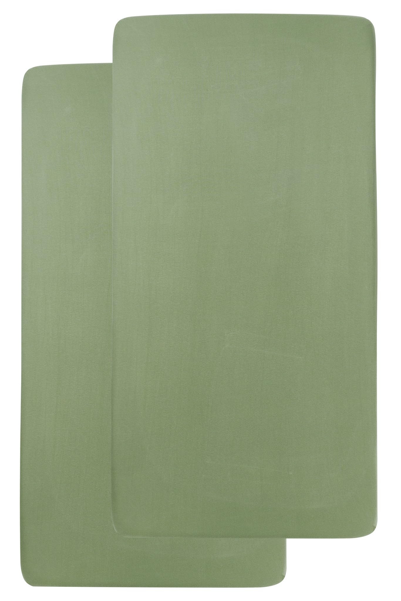 Meyco Baby Fitted Sheet Jersey Olive Green 60 x 120 cm Pack of 2 Oeko-Tex Standard 100