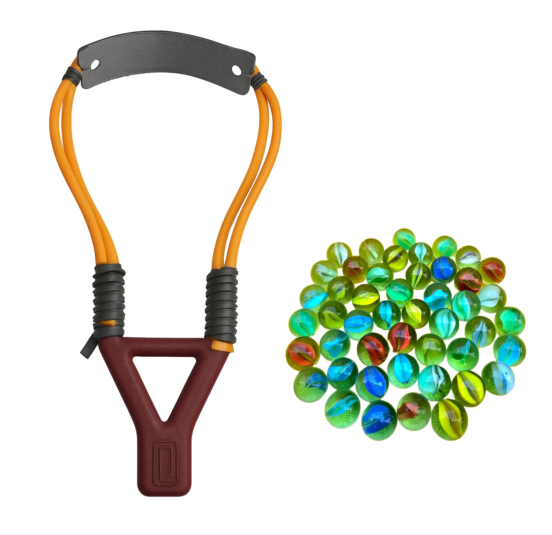SSKR Catapult Slingshot with Free 20 Pcs Marbles | Lightweight Catapult for Target Practice | Strong Stretch Band | Safe Grip | Fun Shooting Toy for Teens & Adults - Pack of 1-image-20