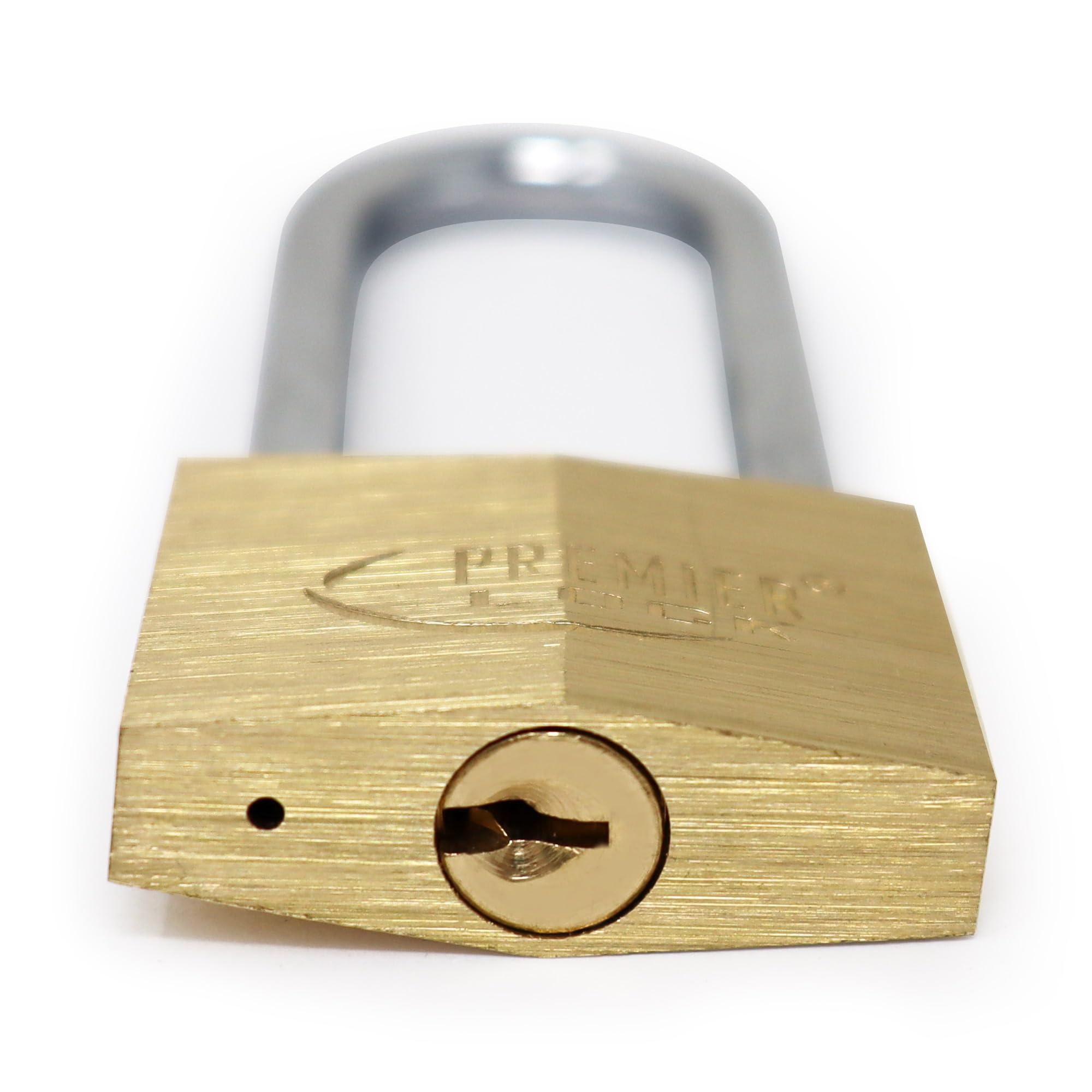 Solid Brass Padlock With Key, Pad Lock 1-1/2 In. Wide Lock Body, Locker (2 Pack