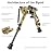 CVLIFE 6-9 Inches Picatinny Bipod Adjustable Spring Return with Picatinny Adapter (Camo, 6\'\'-9\'\')