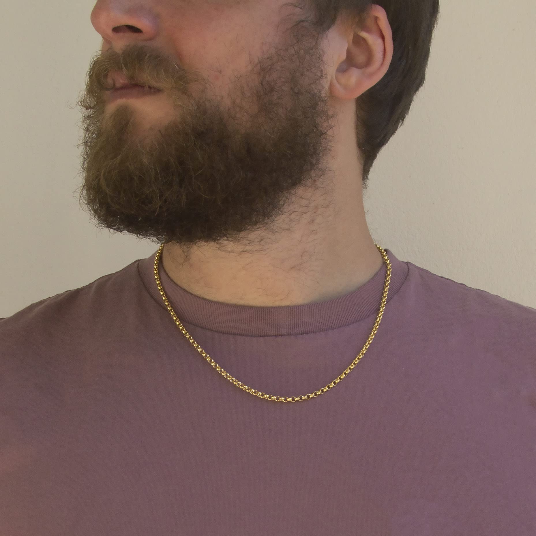 Unisex Belcher Halskette 9k(375) Gelbgold