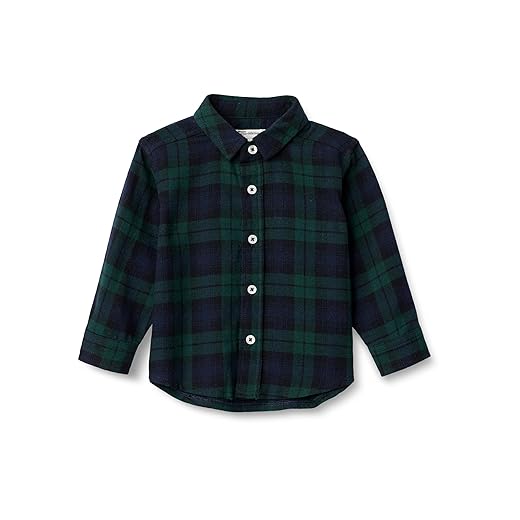 Amazon Essentials Unisex-Baby Button Down Plaid Flannel Shirt