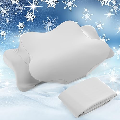Funda de almohada refrescante para el cuello cervical (solo funda de almohada) Funda de almohada ergonómica con cremallera, funda de almohada