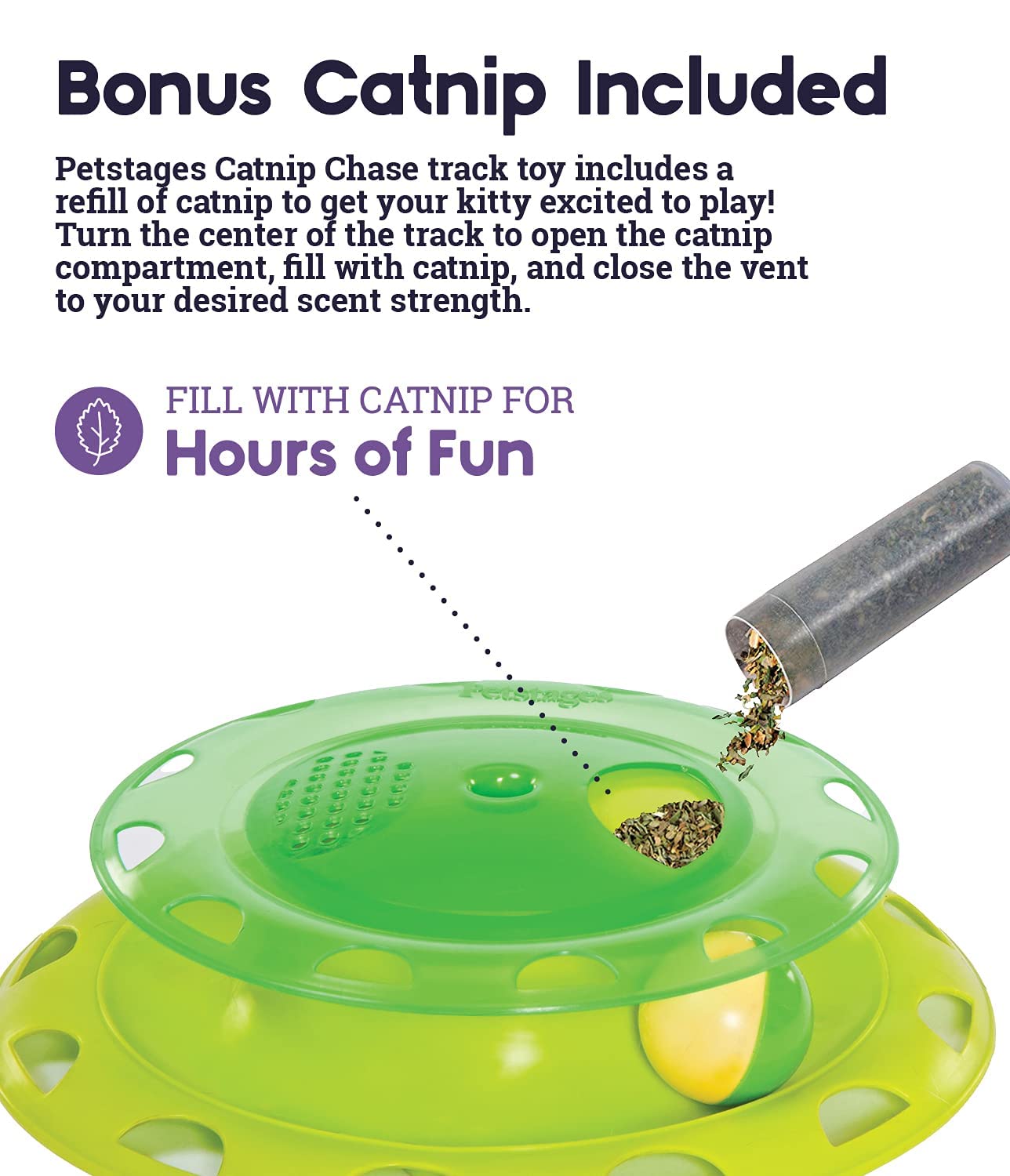 Outward Hound Catnip Chase Track Cat Toy | Interactive Cat Toy Infused with Catnip for Engaging Play, Encourages Active Behaviour and Keeps Cats Entertained – 24 cm, Green 2
