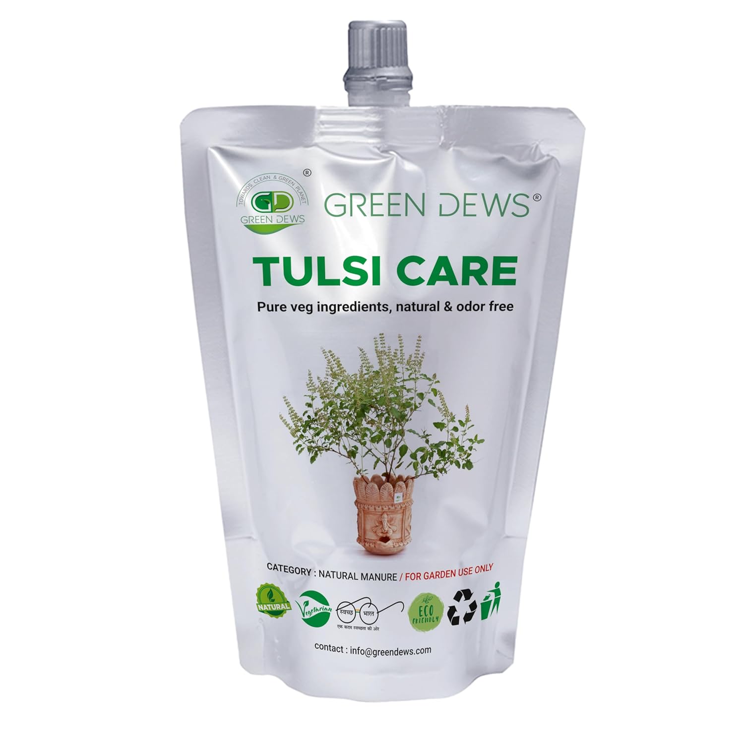 Green Dews Organic Tulsi Care Tulasi Basil Plant Fertilizer Khad for