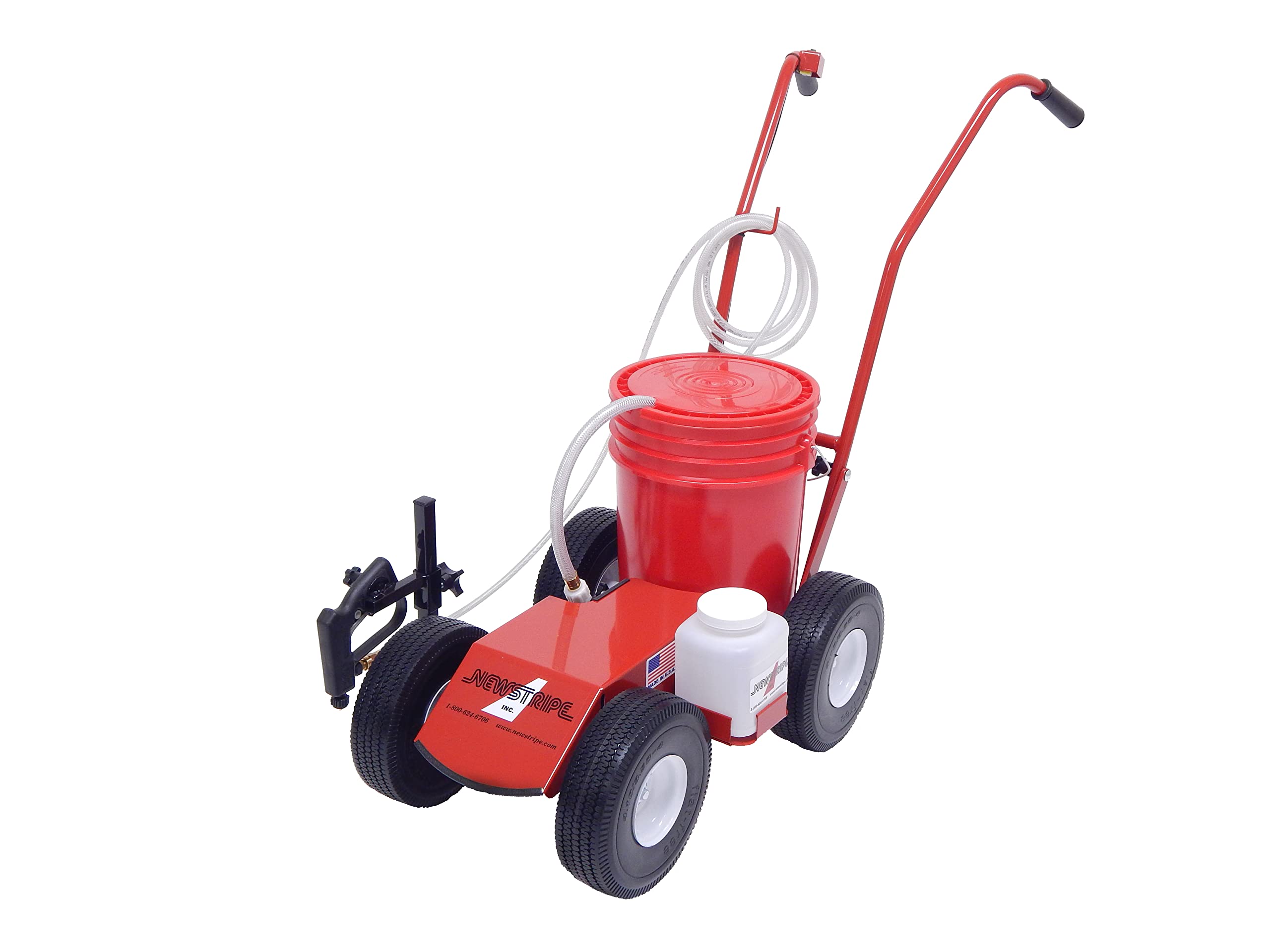 Newstripe EcoLiner Plus Battery Powered Field Striper (Part# 10004484) | Heavy Duty Diaphragm Pump, Detachable Spray Gun, 1-Gallon Cleaning Tank, 12V Deep Cycle Battery | 2-Year Warranty | Made in USA