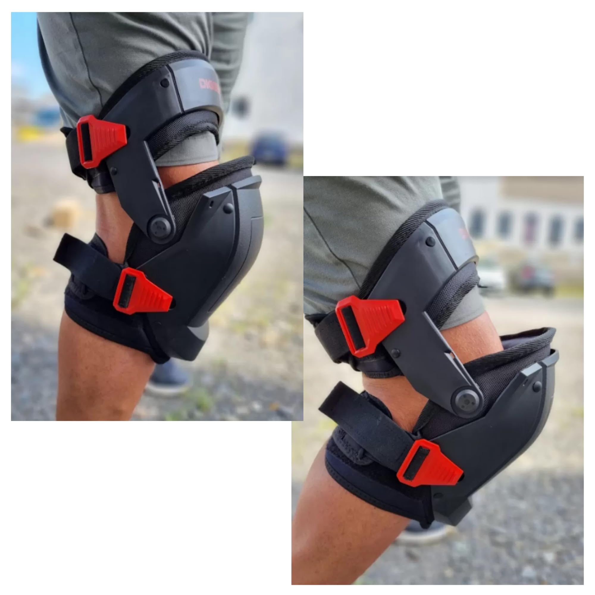 Diggers Tools Komfort Knieschützer mit Gelkissen [Perfekter Halt] Profi Kniepolster für Handwerker - Knieschoner Arbeiten - perfekt für Baustelle, Fliesenleger, Knee Pads, Knieschoner Arbeit