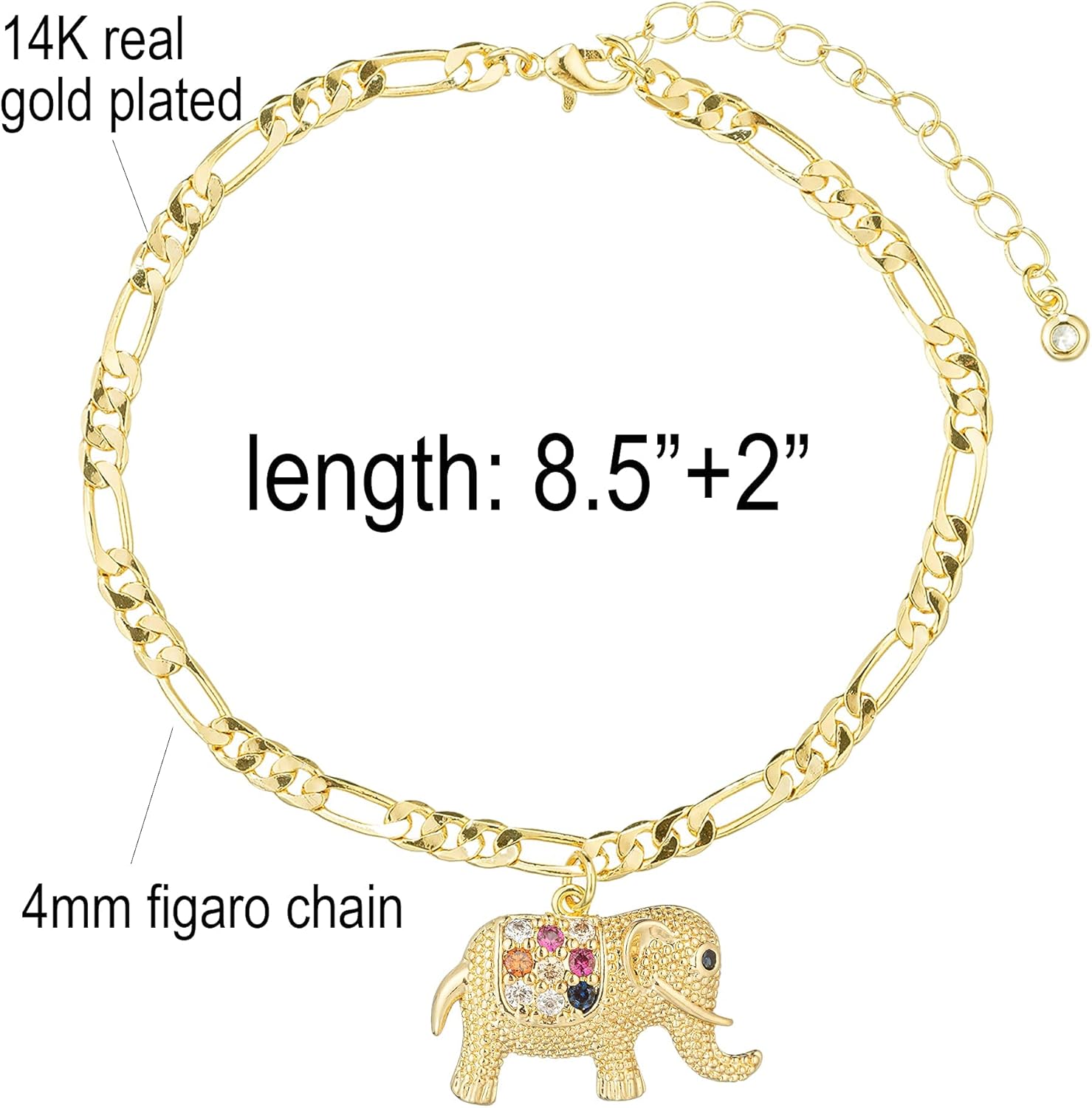 Gold Anklet for Women Teen Girls, Dainty 14K Gold Plated Anklets for Women, Summer Beach Ankle Bracelets Waterproof - Image 2
