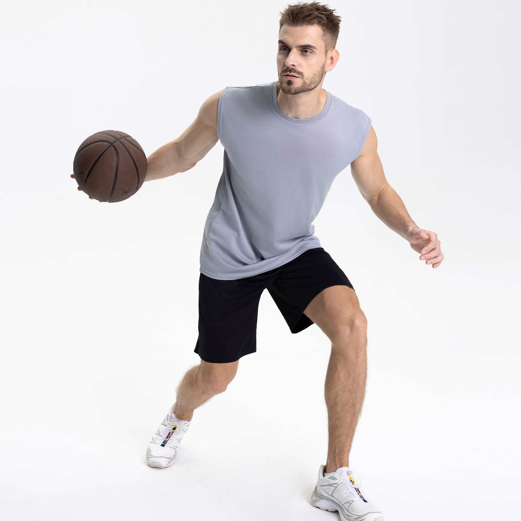 AKKQHH Confezione da 5 pantaloni sportivi da uomo, corti, con tasca, traspiranti, ad asciugatura rapida, sportivi, da uomo, per palestra, estate