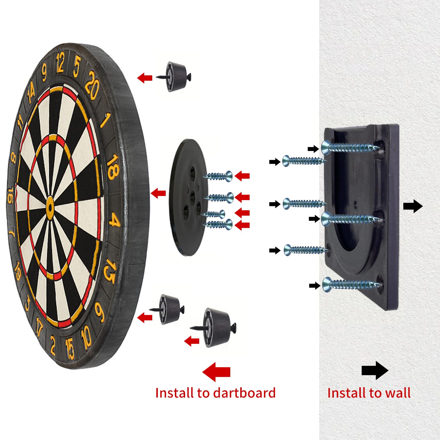 The Good Idea Support mural pour fléchettes - Lot de 2 pouvant contenir 12 fléchettes (6 de The Good Idea Support mural pour fléchettes - Lot de 2 pouvant contenir 12 fléchettes (6 de