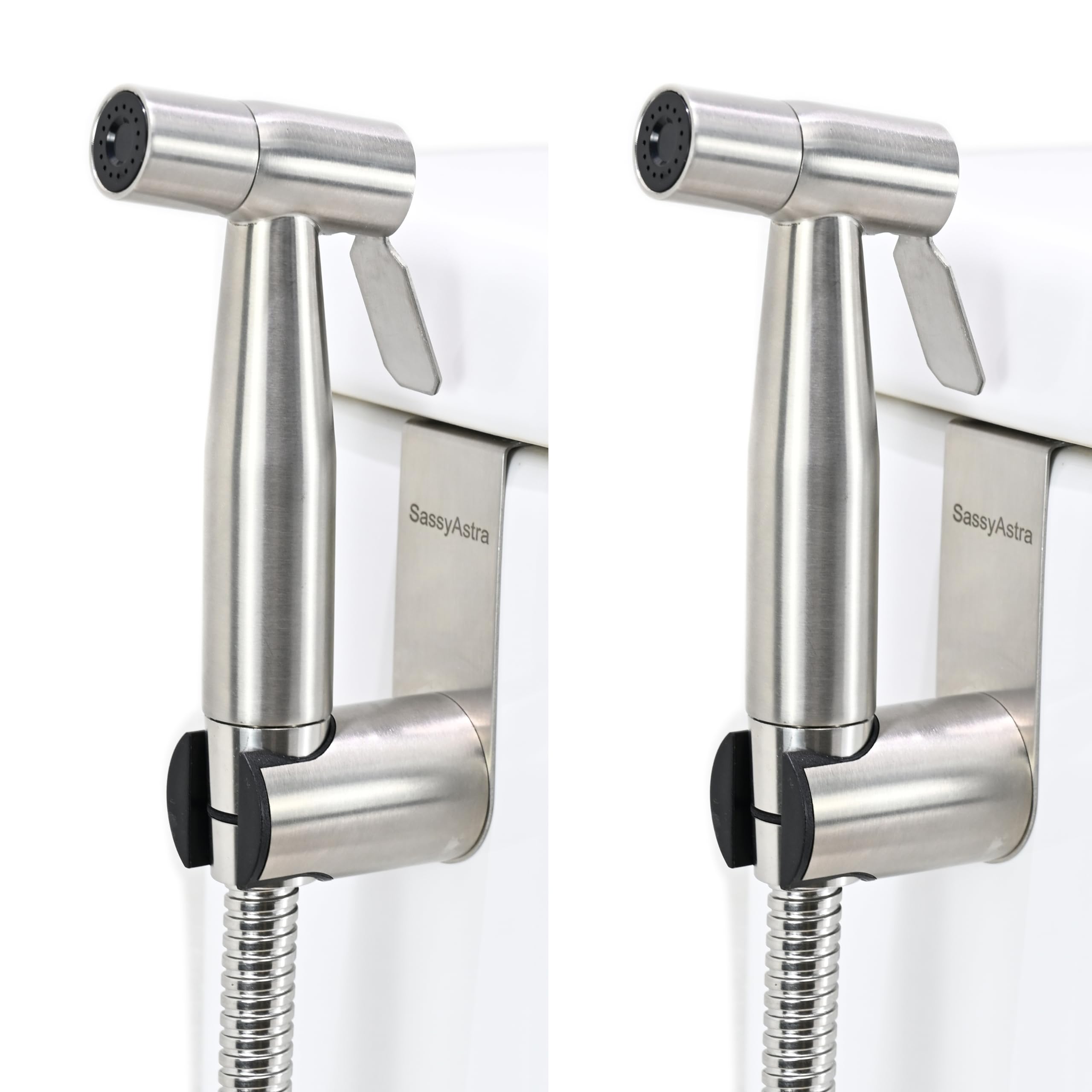 Handheld Toilet Bidet Sprayer Adjustable Water Pressure with Hose Feminine Pet Wash Kit Bathroom Hygiene Attachment for Cloth