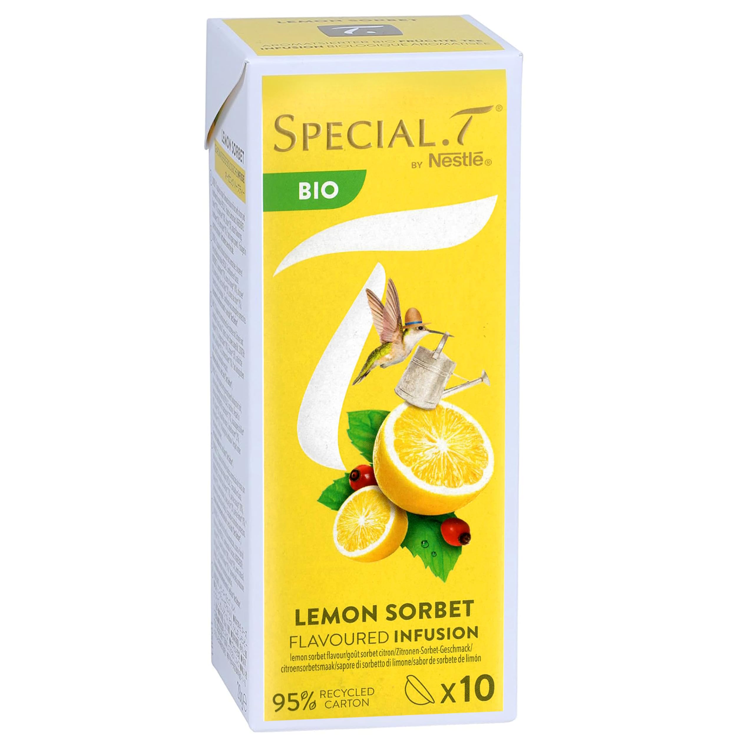 Spécial T 30 capsules - Mélange d'agrumes Bio - Pamplemousse rose, verveine et sorbet citron - 10 capsules par paquet - pour machine à thé Nestlé - Infusion de thé