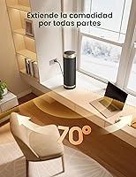 Vista 6 de Dreo Calentador de espacio, calentadores eléctricos de 1500 W para uso en interiores con termostato, oscilación de 70°, 8 protecciones de seguridad