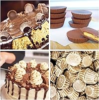 Vista 6 de Palksky Chocolate Almond Peanut Butter Cup Mold - (3PCS) 9 Cup Bite Size Fat Bombs Snack Baking Pan/Mini Silicone Cookie Candy Mold for Brownie