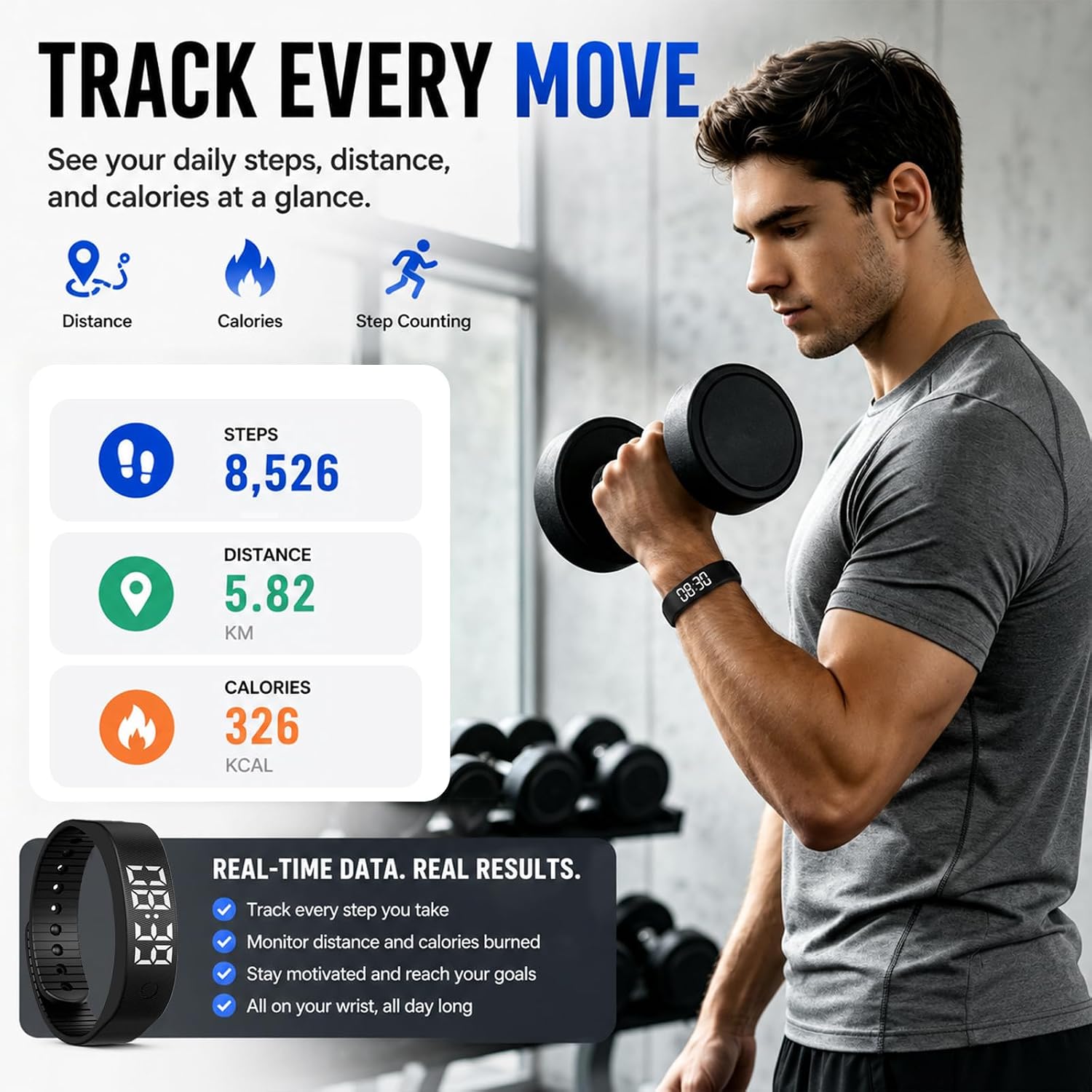 Vibrating Alarm Wristband, Wrist Alarm Clock for Heavy Sleepers