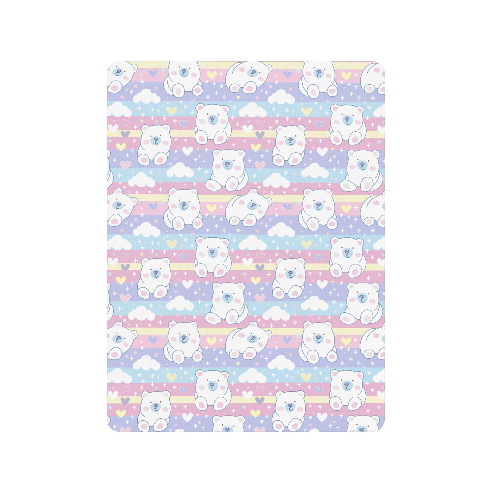 Polar Bear - Sábanas de algodón para cuna de bebé, sábanas de muselina suaves y cómodas, 1 paquete