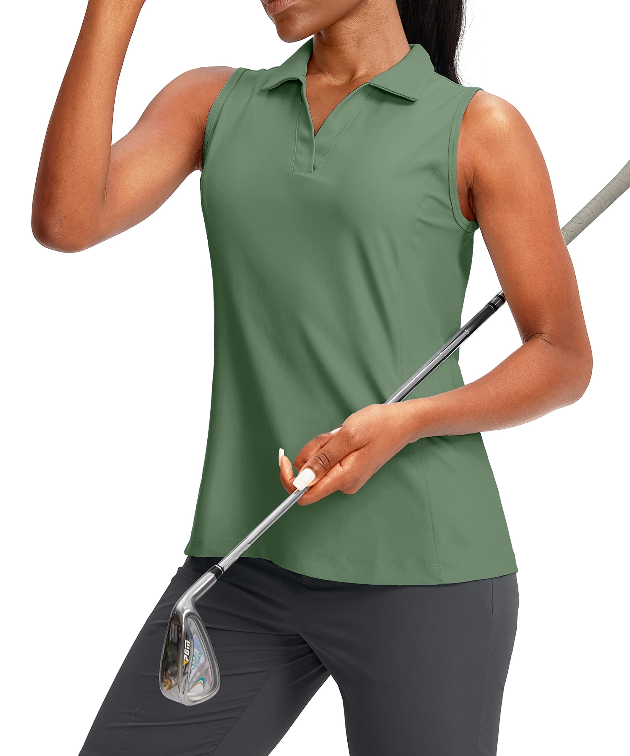 G Gradual Women's Sleeveless Golf Polo Shirts