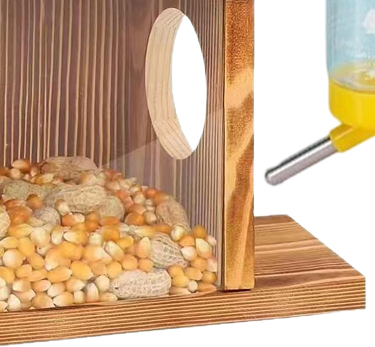 Funny Squirrel Feeder | Heavy Duty Funny Wooden House,Squirrel House Outdoor Corn Feeder | for Nuts Chipmunk Garden Yard Balcony Tree Picnic Feeding Nesting