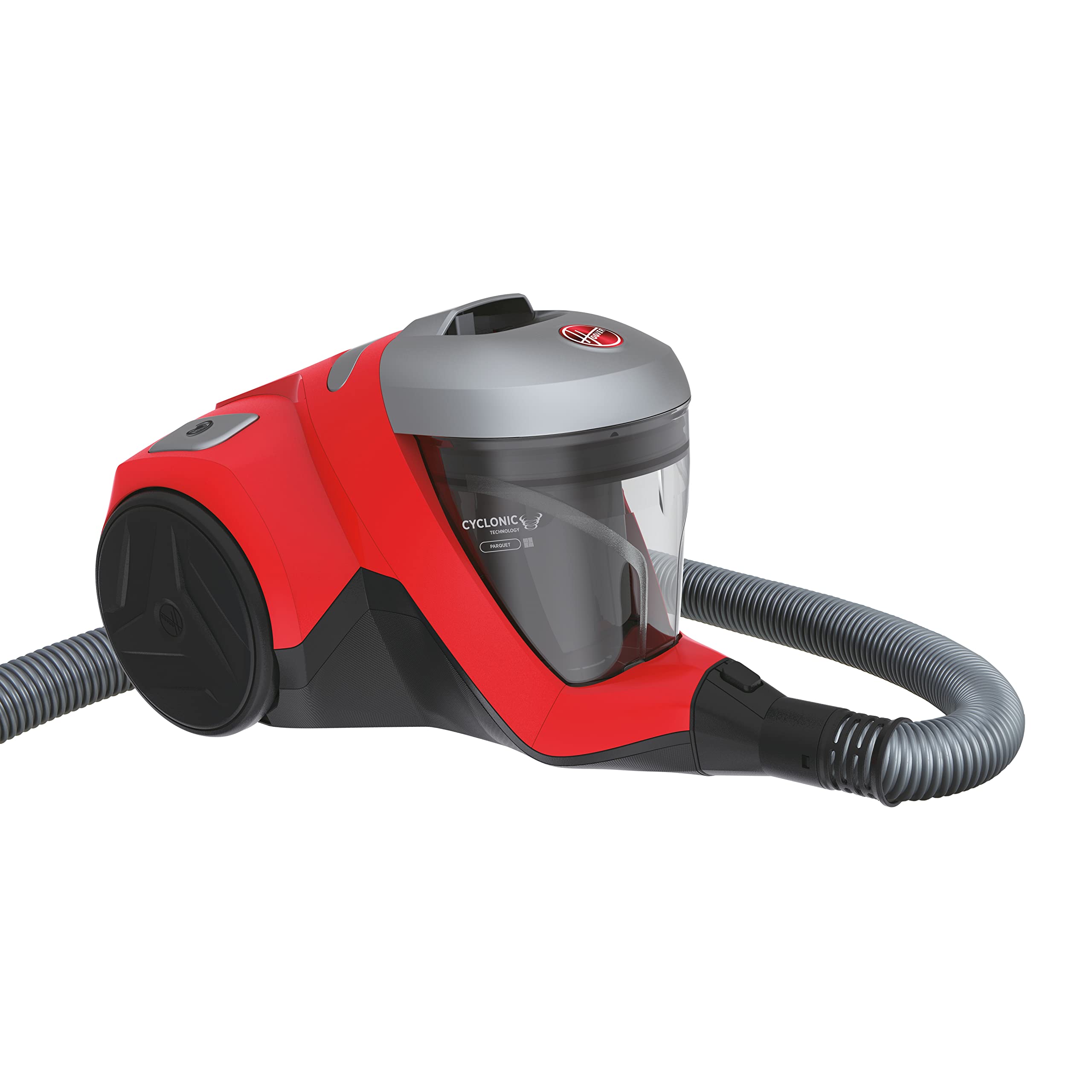 Hoover H-POWER 300 HP310HM 011 Aspirapolvere Senza Sacco, 850W, 2 L, 75 dBA, Ciclonico, Spazzola Parquet, Filtro Epa, Raggio di Azione 9,5 m, Rosso